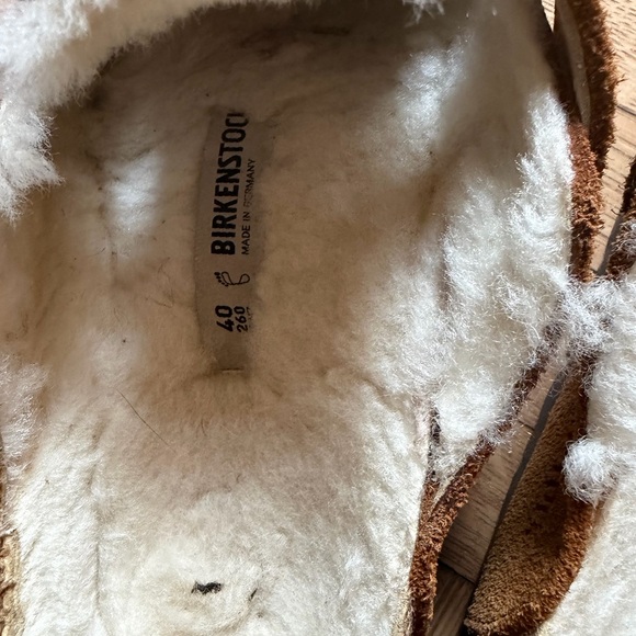 Birkenstock Boston Tan Suede Shearling Lined Footwear - Picture 2 of 5